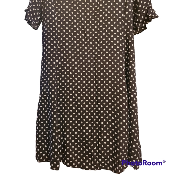 Polka-dot Dress Black and White L - Picture 9 of 12